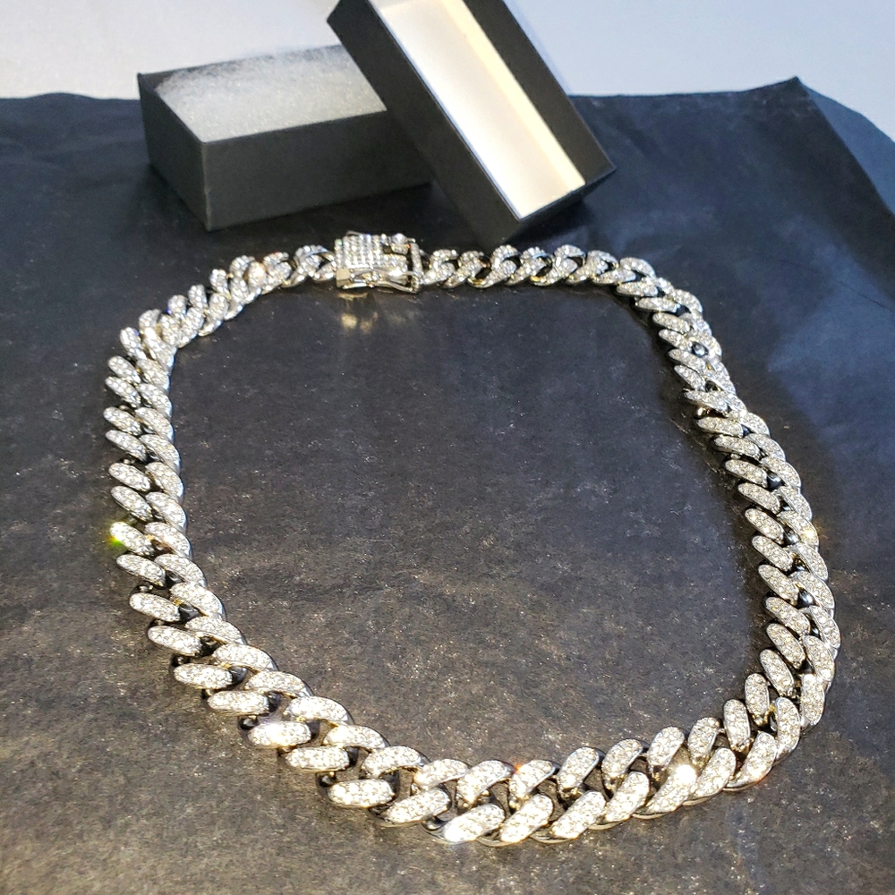 Miami Cuban Iced Out Chain (18 inches)